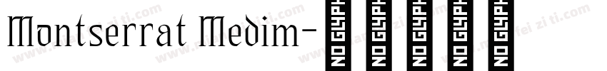 Montserrat Medim字体转换